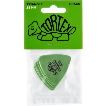 Dunlop 431P88 Tortex Triangle Plectrum 0.88mm 6-Pack