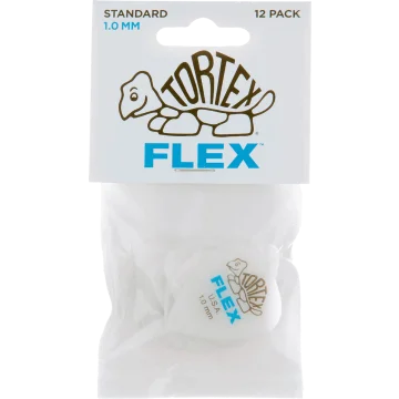 Dunlop 428P100 Tortex Flex Standard Plectrum 1.00mm 12-Pack