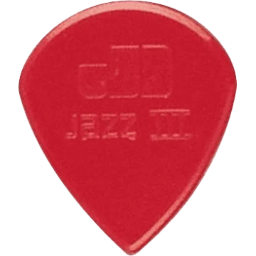 Dunlop Nylon Jazz III Plectrum 6-Pack rood