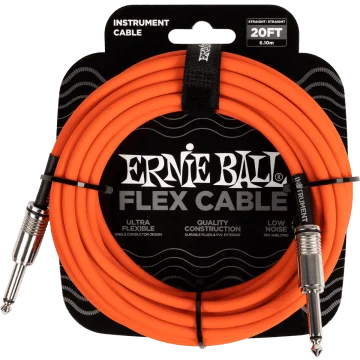 Ernie Ball 6421 Flex Cable 6 meter instrumentkabel oranje