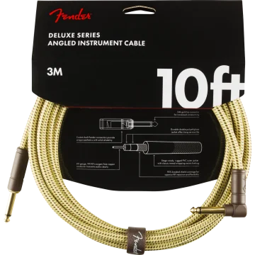 Fender Instrumentkabel Deluxe Tweed, Jack-Jack Haaks, 3m