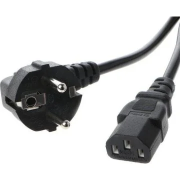 TDM eurokabel, C13 stroomkabel, 1.8 mtr.