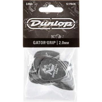 Dunlop 417P200 Gator Grip Plectrum 2.00mm 12-Pack