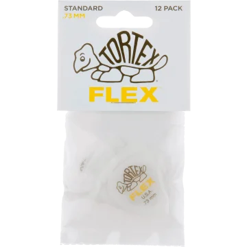 Dunlop 428P73 Tortex Flex Standard Plectrum 0.73mm 12-Pack