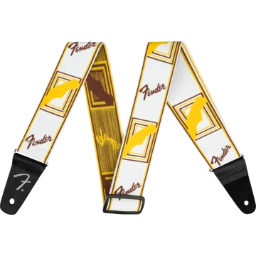 Fender WeighLess Monogram, wit/bruin/geel 2" 