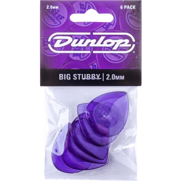 Dunlop 475P2 Big Stubby Plectrum 2.0mm 6-Pack