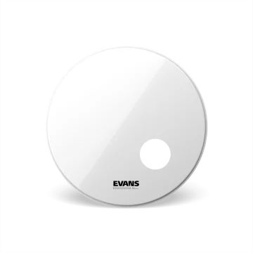 Evans 22" EQ3 Smooth White Bass Reso, EBD22RSW