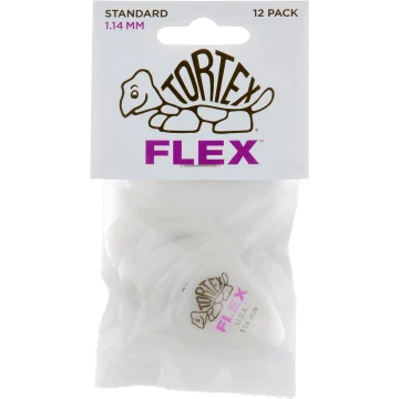 Dunlop 428P114 Tortex Flex Standard Plectrum 1.14mm 12-Pack