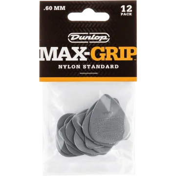 Dunlop 449P060 Max Grip Plectrum 0.60mm 12-Pack