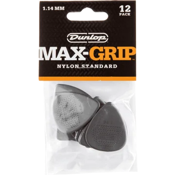 Dunlop 449P114 Max Grip Plectrum 1.14mm 12-Pack