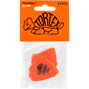 Dunlop 431P60 Tortex Triangle Plectrum 0.60mm 6-Pack
