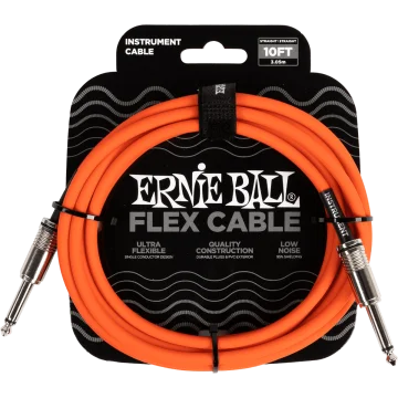 Ernie Ball 6416 Flex Cable 3 meter instrumentkabel oranje