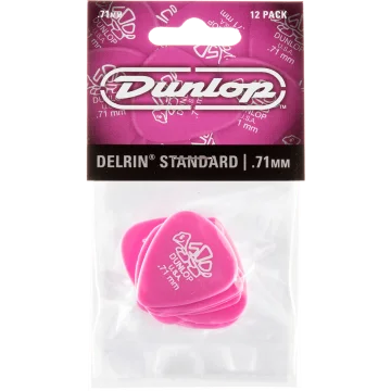 Dunlop 41P71 Delrin Plectrum 0.71mm 12-Pack