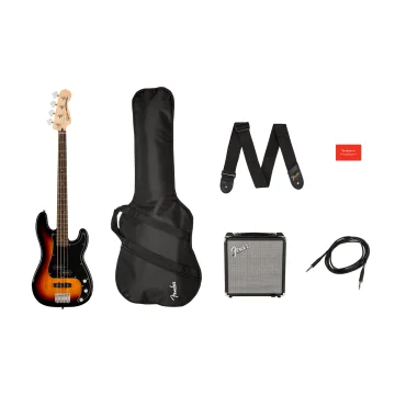 Squier Affinity Precision Bass, 3-Color Sunburst Starterpack 