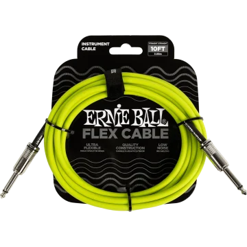 Ernie Ball 6414 Flex Cable 3 meter instrumentkabel groen