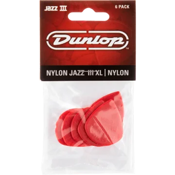 Dunlop 47PXLN Jazz III XL Plectrum 1.38mm Rood 6-Pack