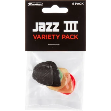Dunlop PVP103 Jazz III Variety Plectrum 6-Pack