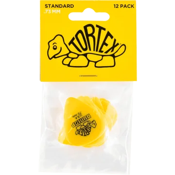 Dunlop Tortex Standard .73 Plectrum 12-Pack geel