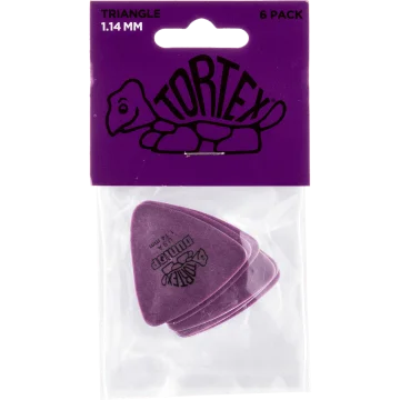 Dunlop 431P114 Tortex Triangle Plectrum 1.14mm 6-Pack