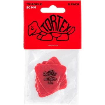 Dunlop 431P50 Tortex Triangle Plectrum 0.50mm 6-Pack