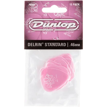 Dunlop 41P46 Delrin Plectrum 0.46mm 12-Pack