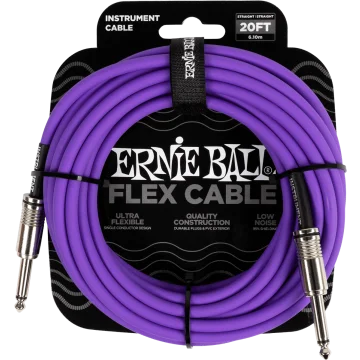 Ernie Ball 6420 Flex Cable 6 meter instrumentkabel violet