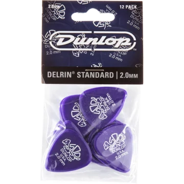 Dunlop 41P200 Delrin Plectrum 2.00mm 12-Pack
