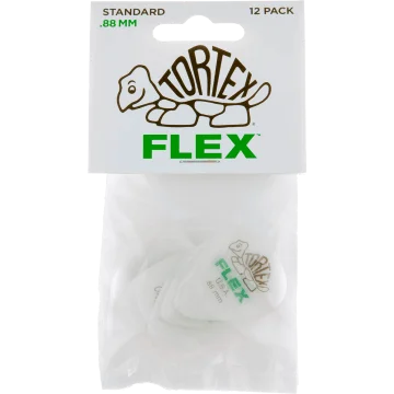 Dunlop 428P88 Tortex Flex Standard Plectrum 0.88mm 12-Pack