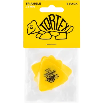 Dunlop 431P73 Tortex Triangle Plectrum 0.73mm 6-Pack