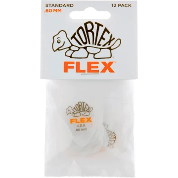 Dunlop 428P60 Tortex Flex Standard Plectrum 0.60mm 12-Pack