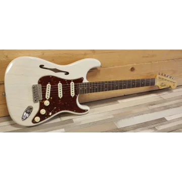 Fender Custom Shop Postmodern Thinline Strat Journeyman Relic, Aged White Blonde