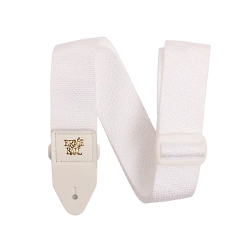 Ernie Ball Polypro Strap 5350 White & White