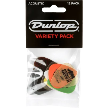 Dunlop PVP112 Acoustic Variety Plectrum 12-Pack