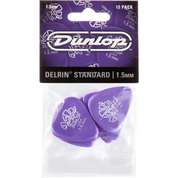 Dunlop 41P150 Delrin Plectrum 1.50mm 12-Pack