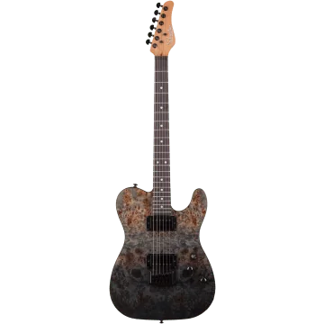 Schecter PT Standard, Black Fade Burst Burl