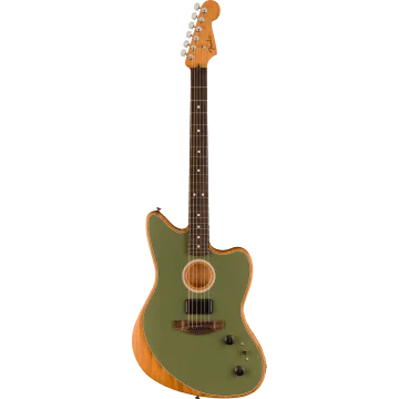 Fender Acoustasonic Player Jazzmaster, Antique Olive RW