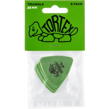 Dunlop 431P88 Tortex Triangle Plectrum 0.88mm 6-Pack