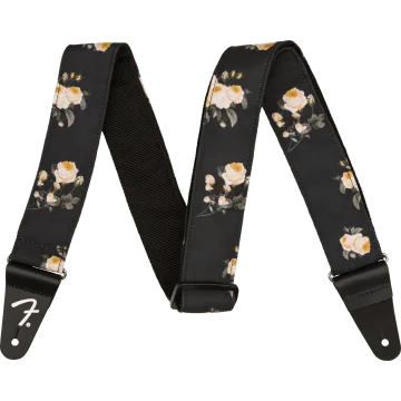 Fender Floral Strap Black, 2" 