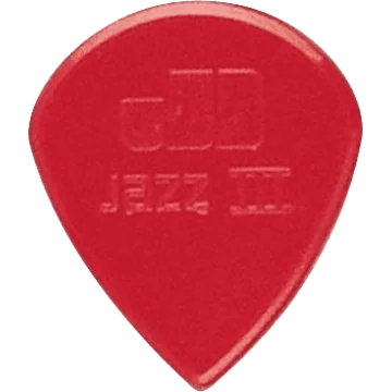 Dunlop Nylon Jazz III Plectrum 6-Pack rood