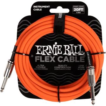 Ernie Ball 6421 Flex Cable 6 meter instrumentkabel oranje