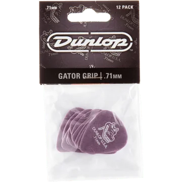 Dunlop 417P71 Gator Grip Plectrum 0.71mm 12-Pack