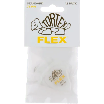 Dunlop 428P73 Tortex Flex Standard Plectrum 0.73mm 12-Pack