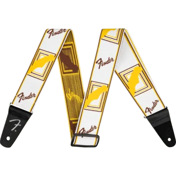 Fender WeighLess Monogram, wit/bruin/geel 2" 
