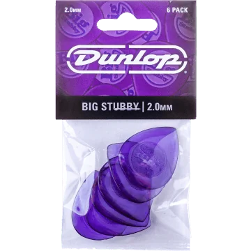 Dunlop 475P2 Big Stubby Plectrum 2.0mm 6-Pack