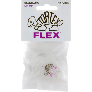 Dunlop 428P114 Tortex Flex Standard Plectrum 1.14mm 12-Pack