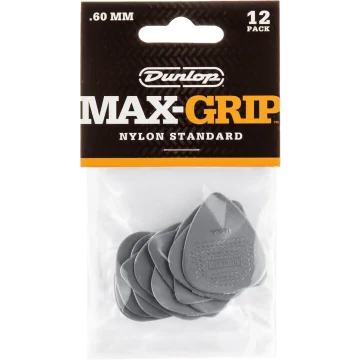 Dunlop 449P060 Max Grip Plectrum 0.60mm 12-Pack