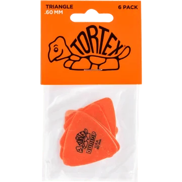 Dunlop 431P60 Tortex Triangle Plectrum 0.60mm 6-Pack