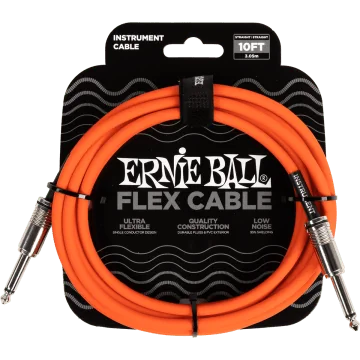 Ernie Ball 6416 Flex Cable 3 meter instrumentkabel oranje