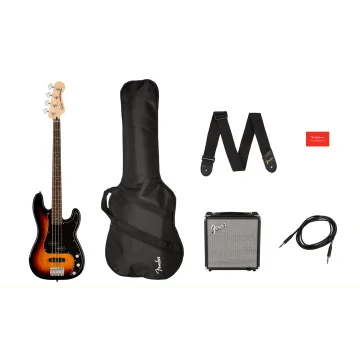 Squier Affinity Precision Bass, 3-Color Sunburst Starterpack 