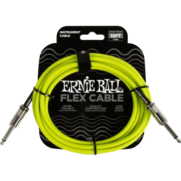 Ernie Ball 6414 Flex Cable 3 meter instrumentkabel groen